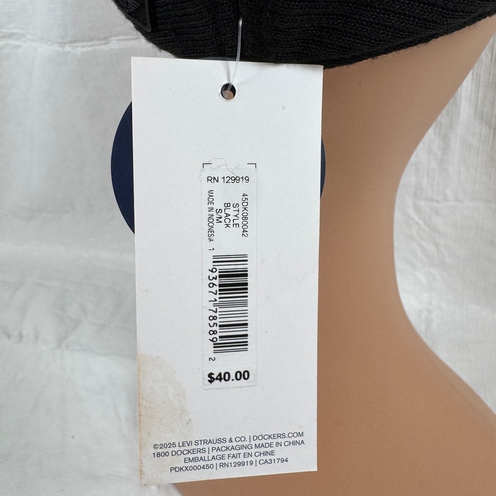 NWT Dockers Mens Newsboy Black Knit Ivy Flat Cap Hat Size S/M 45DK080042 - Picture 3 of 7
